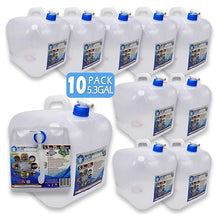 10 Pack 5.3 Gal WaterStorageCube BPA Free Collapsible Water Container with Spigot