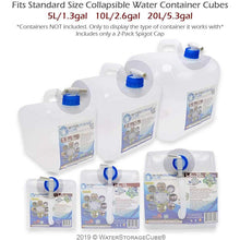 2 Pack Spigot Cap Replacement for Collapsible Water Containers Cubes