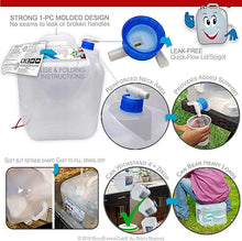 2 Pack 2.6 Gal WaterStorageCube BPA Free Collapsible Water Container with Spigot